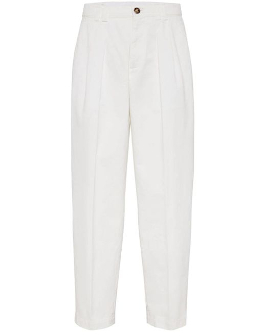Brunello Cucinelli pleat-detail tapered-leg trousers