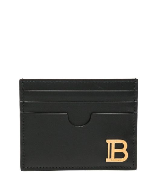Balmain B-Buzz leather cardholder