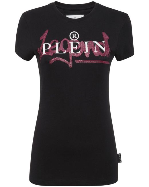 Philipp Plein crystal-embellished logo-print T-shirt