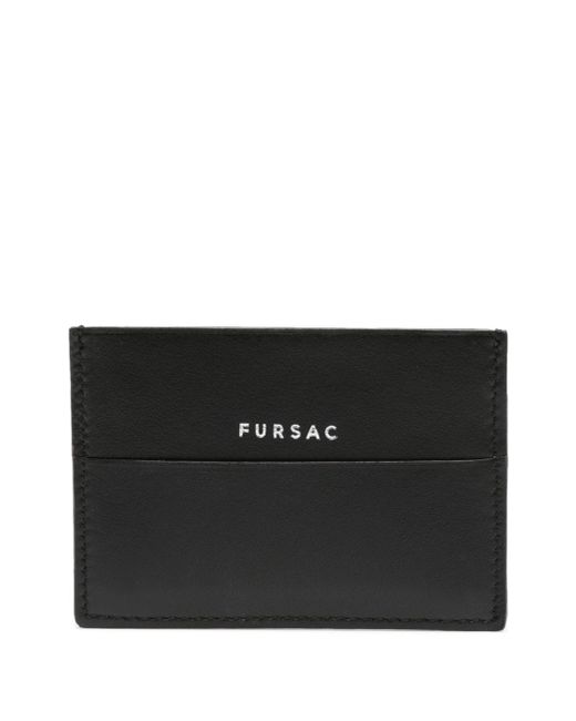 Fursac logo-stamp leather card holder