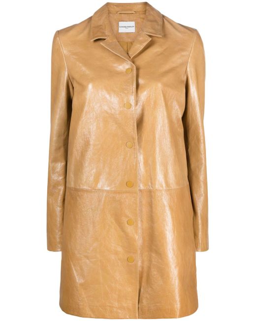 Claudie Pierlot single-breasted leather coat