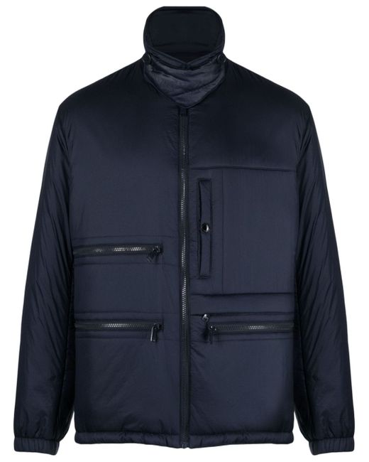 Zadig & Voltaire logo-patch zip-up padded coat
