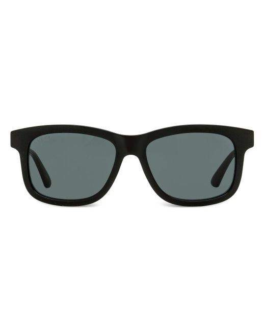 Gucci Web-detail rectangle-frame sunglasses