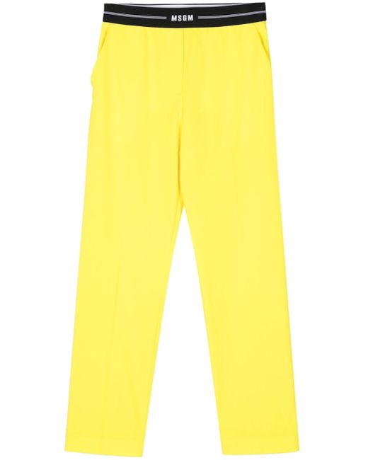 Msgm tapered virgin wool trousers