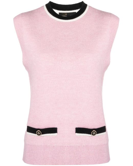 Maje Clove-detail sleeveless jumper
