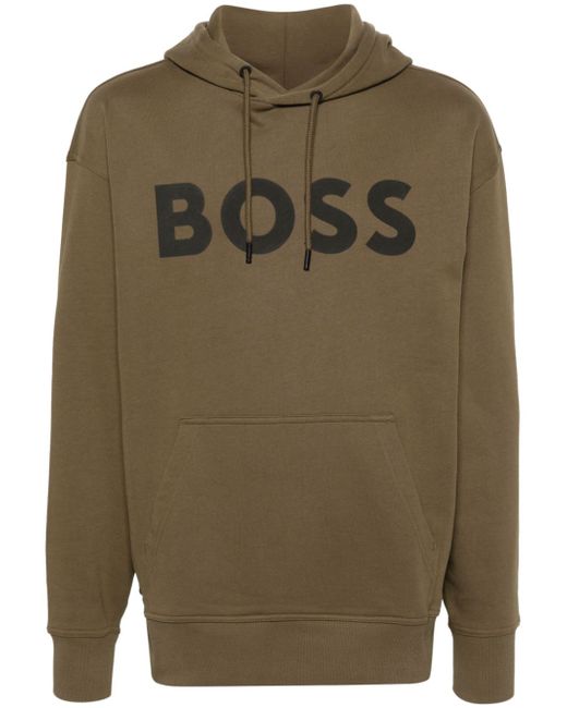 Boss logo-print hoodie