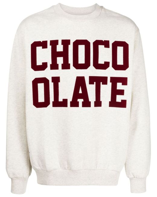 Chocoolate logo-print jersey-texture sweatshirt
