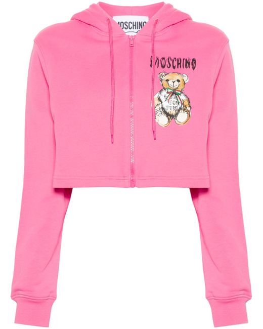 Moschino Teddy Bear-print zipped hoodie