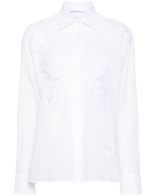Ermanno Scervino corded-lace panelled shirt