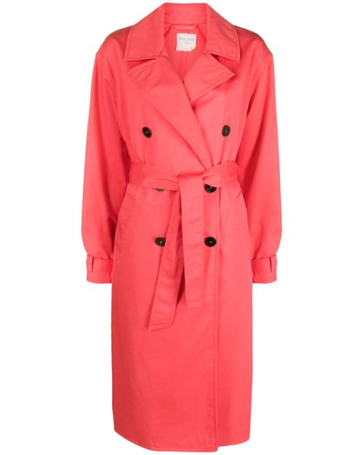 Forte-Forte double-breasted belted trench coat