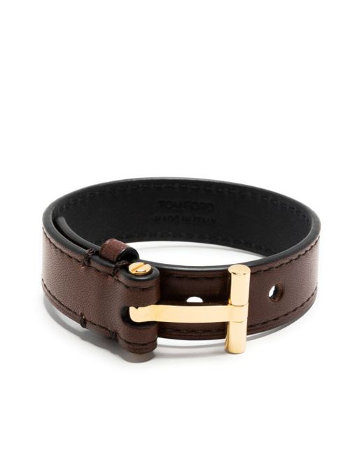 Tom Ford T-hinge leather bracelet