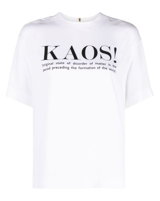 Moschino text-print crepe T-shirt