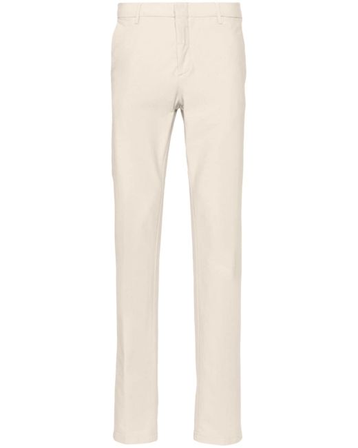 Eleventy low-rise stretch-cotton tapered trousers
