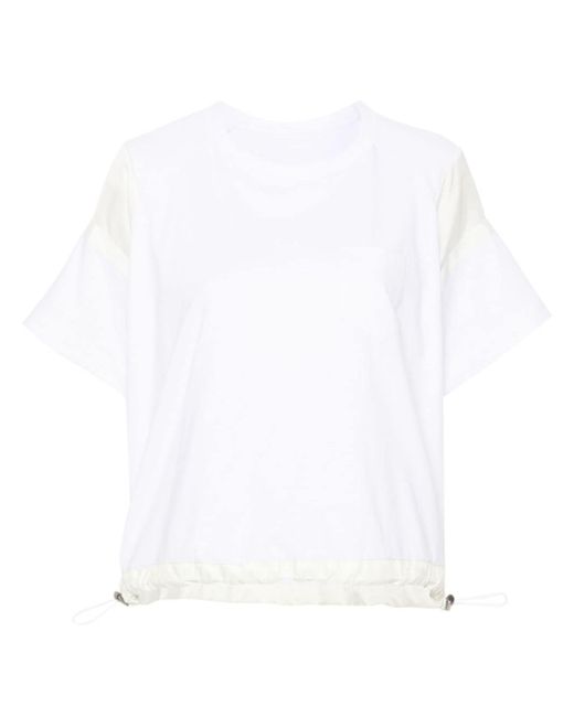 Sacai panelled cotton T-shirt