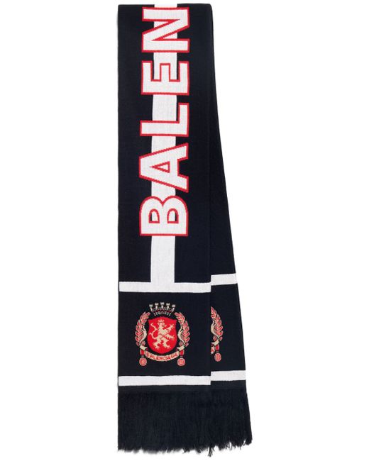 Balenciaga logo intarsia-knit scarf