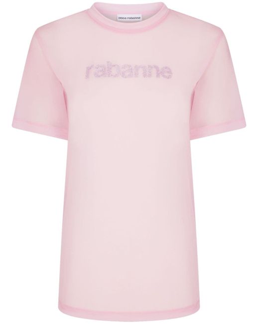 Rabanne logo-embellished round-neck T-shirt