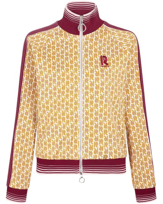 Rabanne monogram-pattern zip-up jacket