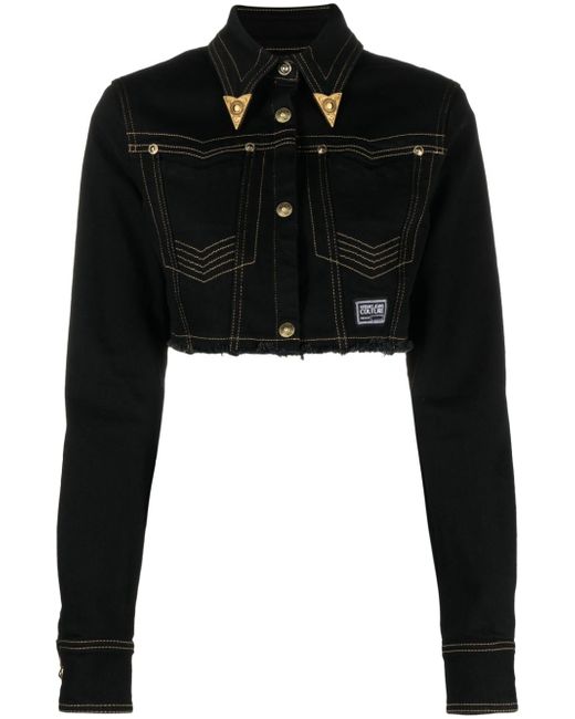 Versace Jeans Couture collar-stays detailed denim jacket