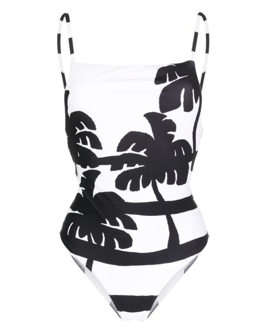 Farm Rio Coconut palm tree-print swimsuit