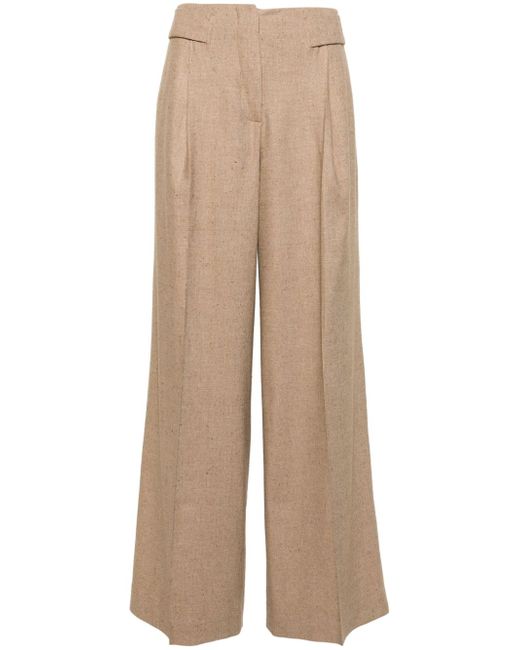 Remain wide-leg textured trousers