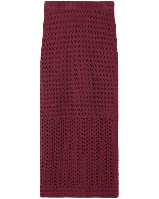 St. John crochet-knit midi skirt