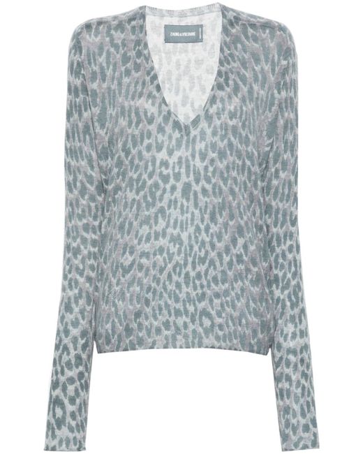 Zadig & Voltaire leopard-print jumper