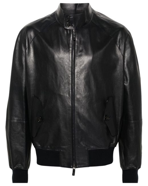 Giorgio Armani zip-up leather jacket