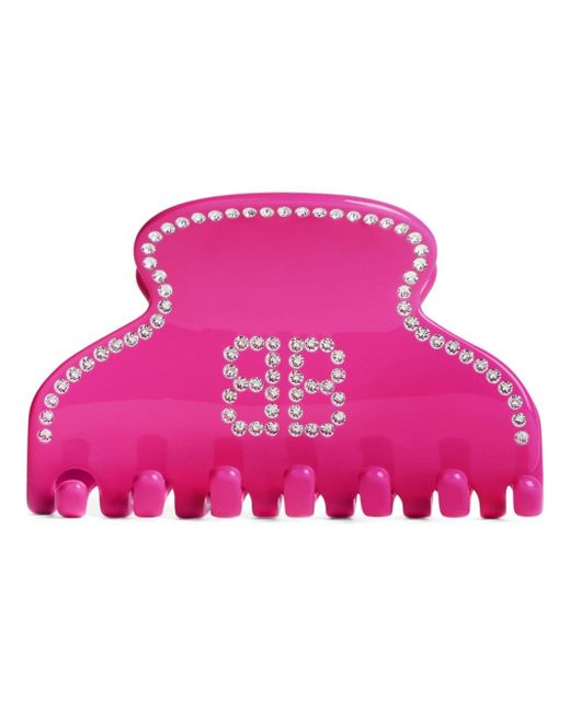 Balenciaga BB crystal-embellished hair clip