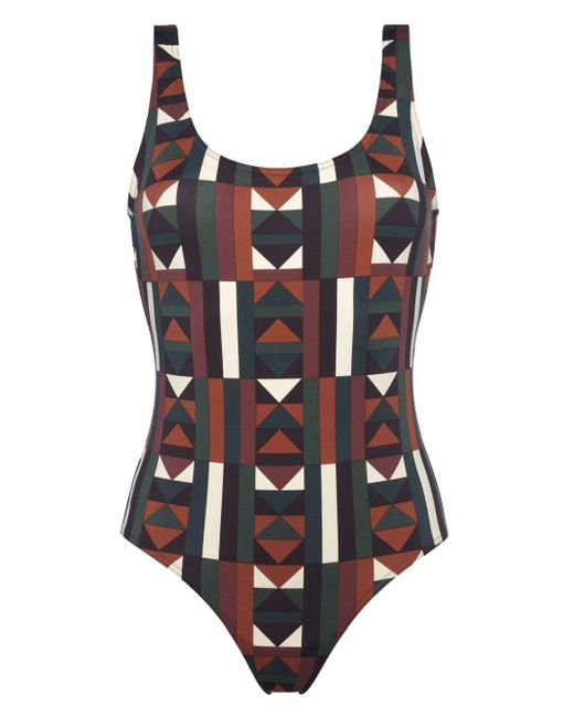 Eres Structure graphic-print swimsuit