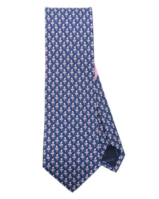 Ferragamo patterned-jacquard tie
