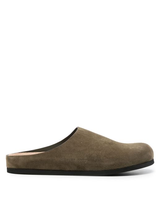 Common Projects asymmetric-toe suede clogs
