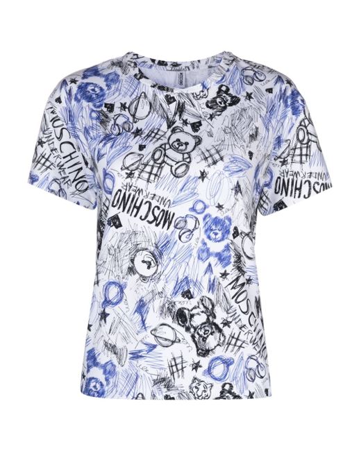 Moschino sketch-print cotton T-shirt