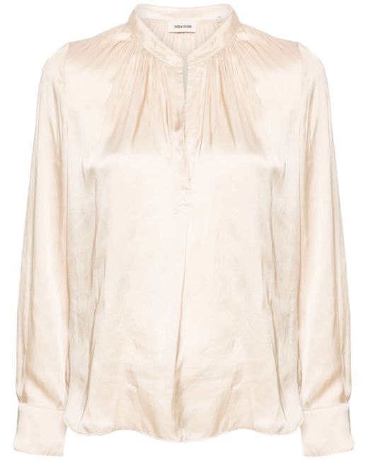 Zadig & Voltaire ruched satin blouse