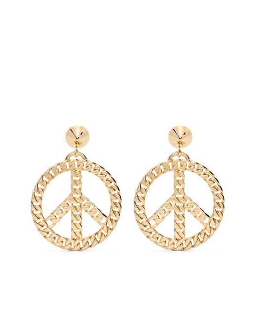 Moschino peace-sign earrings