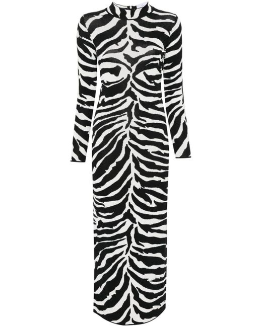 Ana Radu zebra-patterned long dress