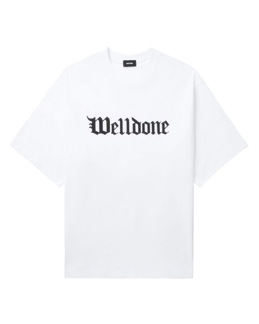 We11done Gothic logo-print T-shirt