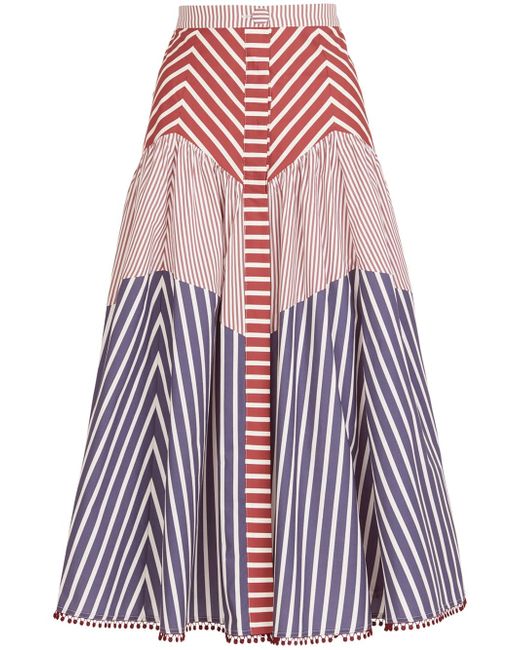 Silvia Tcherassi Mariann striped midi skirt