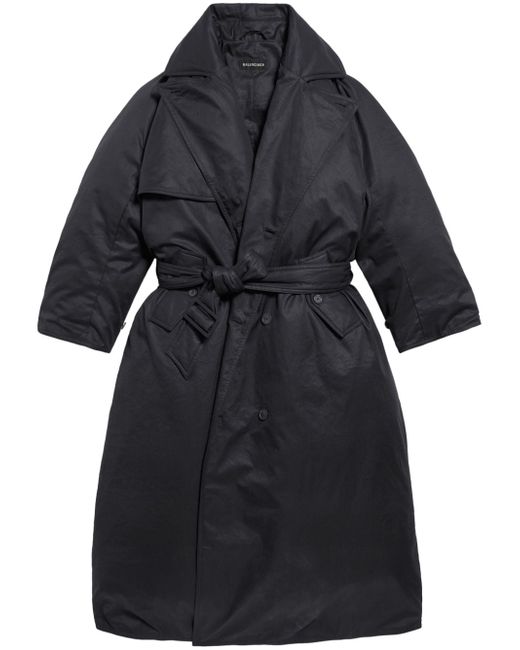 Balenciaga belted padded trench coat