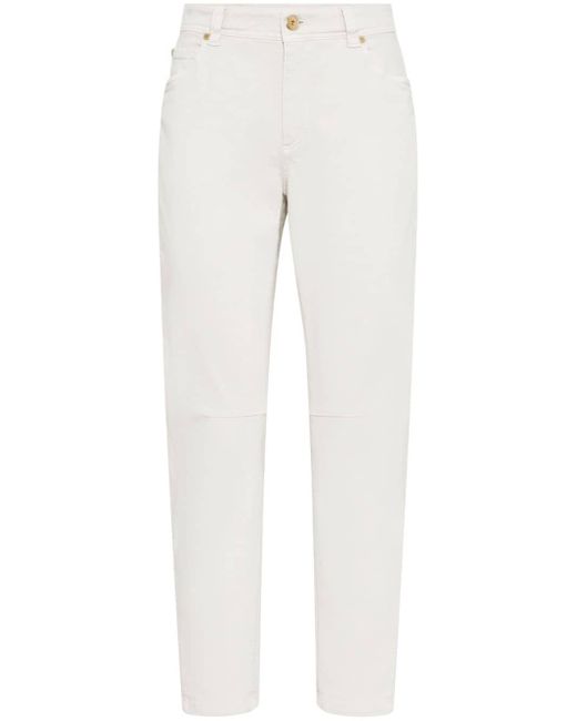Brunello Cucinelli mid-rise tapered-leg jeans