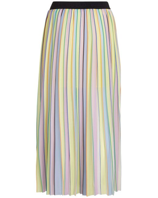 Karl Lagerfeld striped pleated skirt