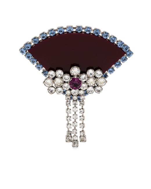 Maison Margiela crystal-embellished brooch