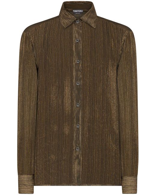 Tom Ford silk-blend long-sleeve shirt