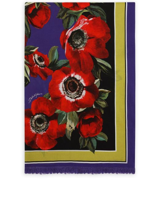 Dolce & Gabbana floral-print beach cover-up
