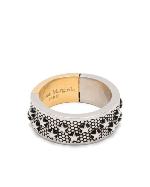 Maison Margiela Star-embossed flat-band ring