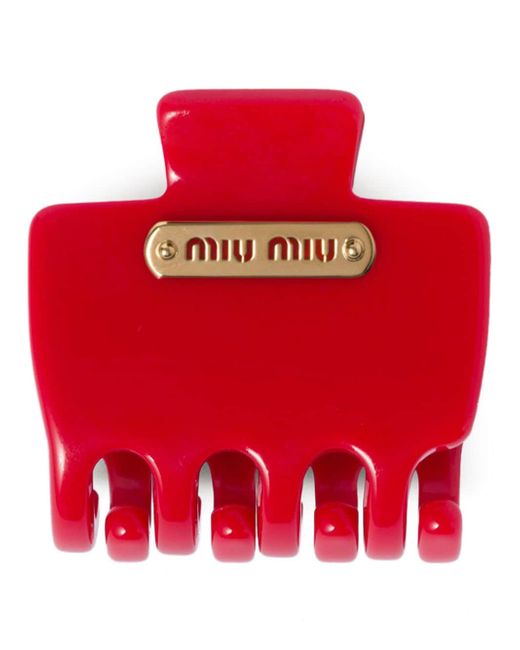 Miu Miu logo-plaque hair clip