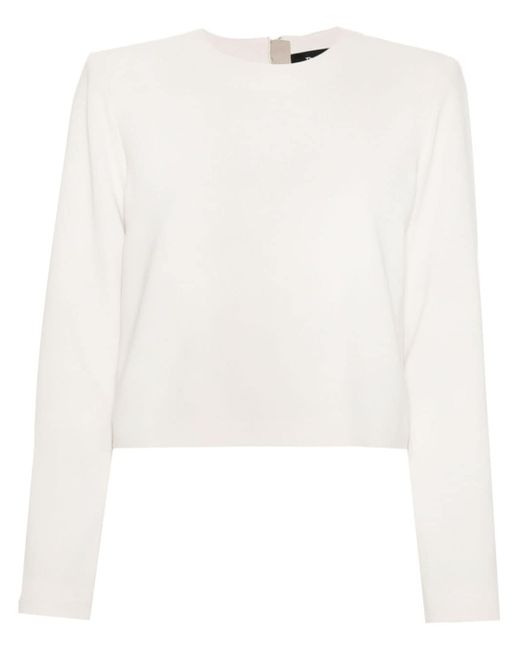 Theory crepe cropped blouse
