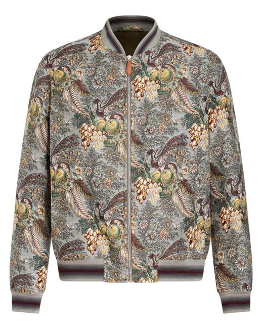 Etro patterned-jacquard bomber jacket