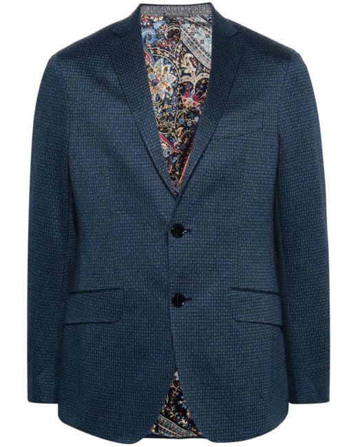 Etro patterned-jacquard cotton blazer