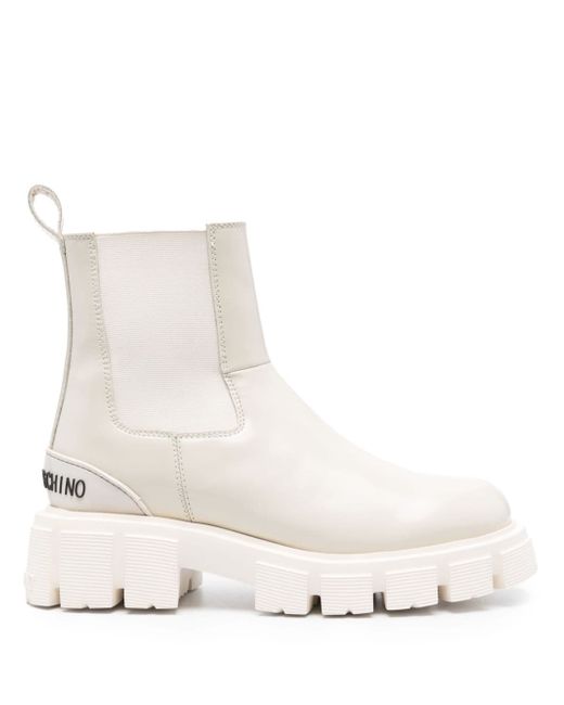 Love Moschino logo-lettering ankle boots