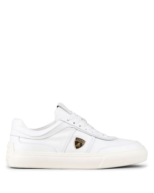Tod's Automobili Lamborghini panelled lace-up leather sneakers